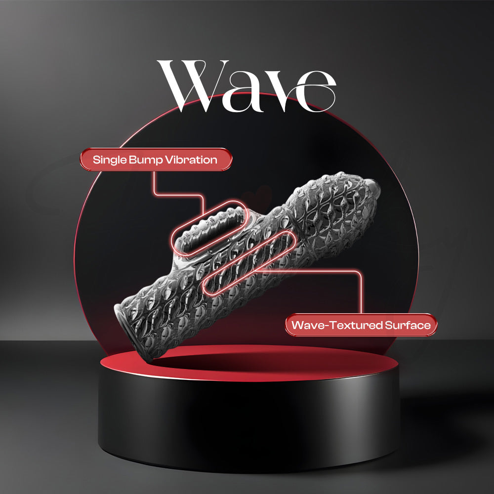 Wave sleeve angled view emphasizing spiral outer texture