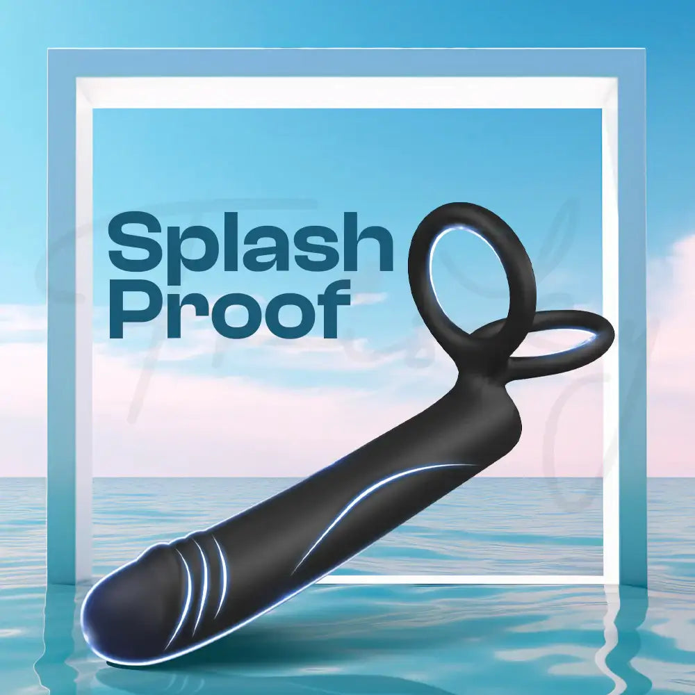 Infinity Vibe - Vibrating Cock Ring With Dual Loops + Dildo Vibrator, Adult Male & Couple Rechargeable Sex Toys - Frisky Business Adult Sex Toys Shop