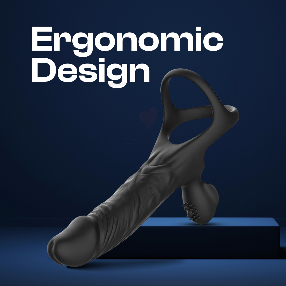Intensity Link - APP Control Vibrating Cock Ring + Dildo Vibrator, Adult  Male & Couple Rechargeable Sex Toys