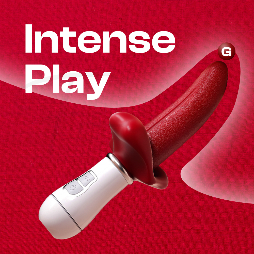 Intima Kiss - Vibrating Tongue Licking G-Spot Vibrator, Adult Female Sex Toys