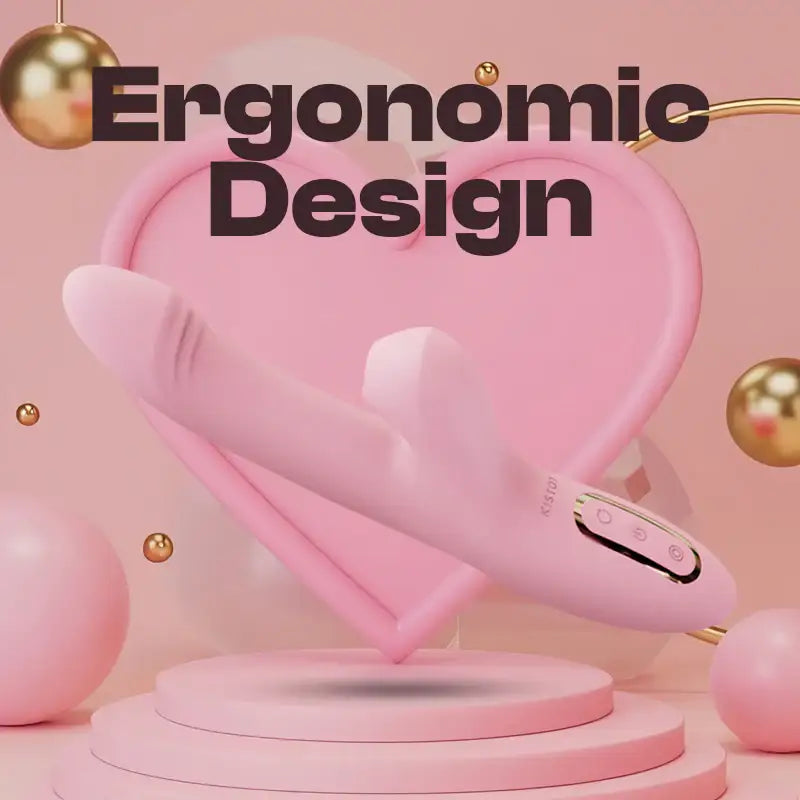 KISSTOY® Katy Max Modern Silicone Vibrator with Sleek Curved Design and Suction Tips Singapore