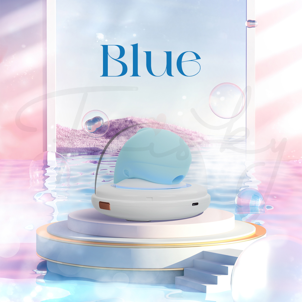 LumaFin - Suction Vibrator with Charging Case UV Sanitizer Night Light,
