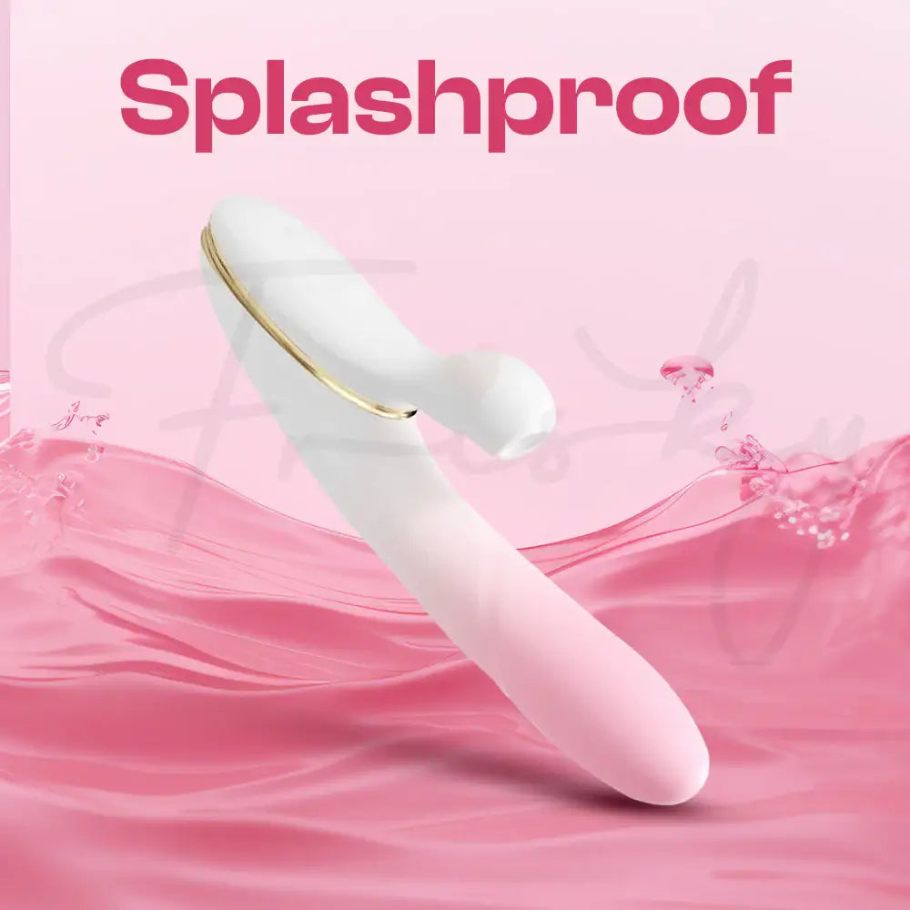 Lush Seduction - Female Ombre Pink Thrusting + Suction Vibrator Sex Toy - Frisky Business Adult Sex Toys Shop