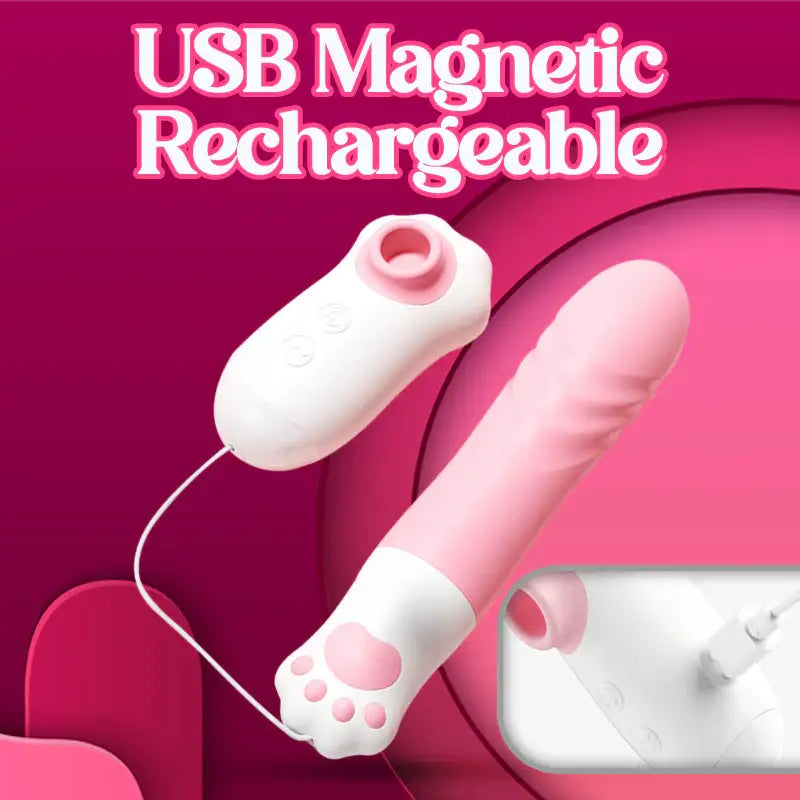 Mew Motion - APP Control 2-in-1 Thrusting Vibrator with Suction - Frisky Business Adult Sex Toys Shop