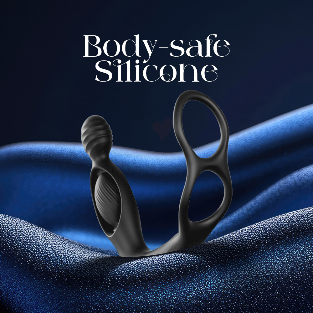 Close-up of smooth body-safe silicone texture on wearable device.