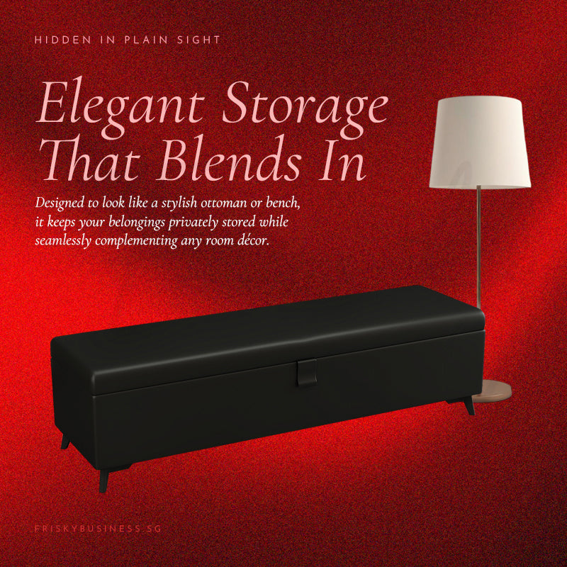 Noir Cache Lockable Storage Ottoman