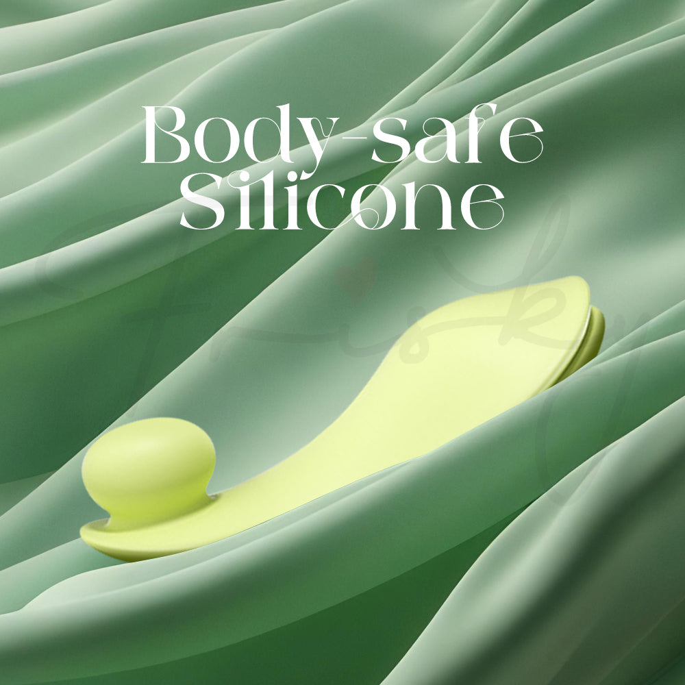 Body-safe silicone vibrator with ergonomic design for safe, comfortable use.
