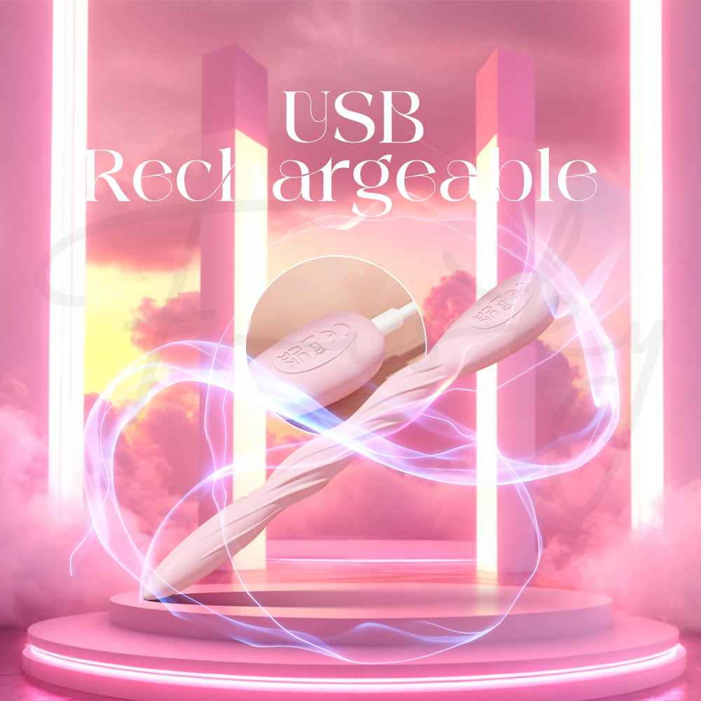USB rechargeable pink vibrator, convenient power for continuous intimate enjoyment