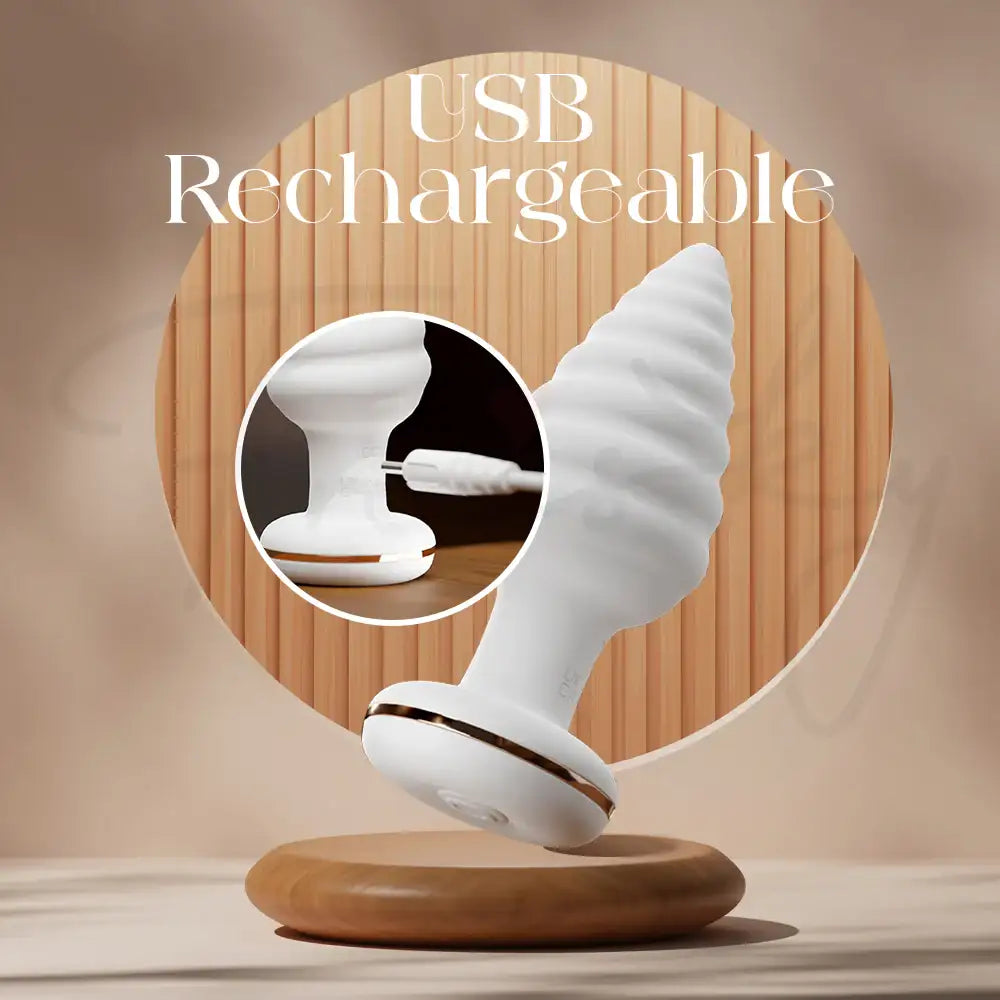 Unicorn Twist - Spiral Butt Plug Vibrator with APP Control - Frisky Business Adult Sex Toys Shop