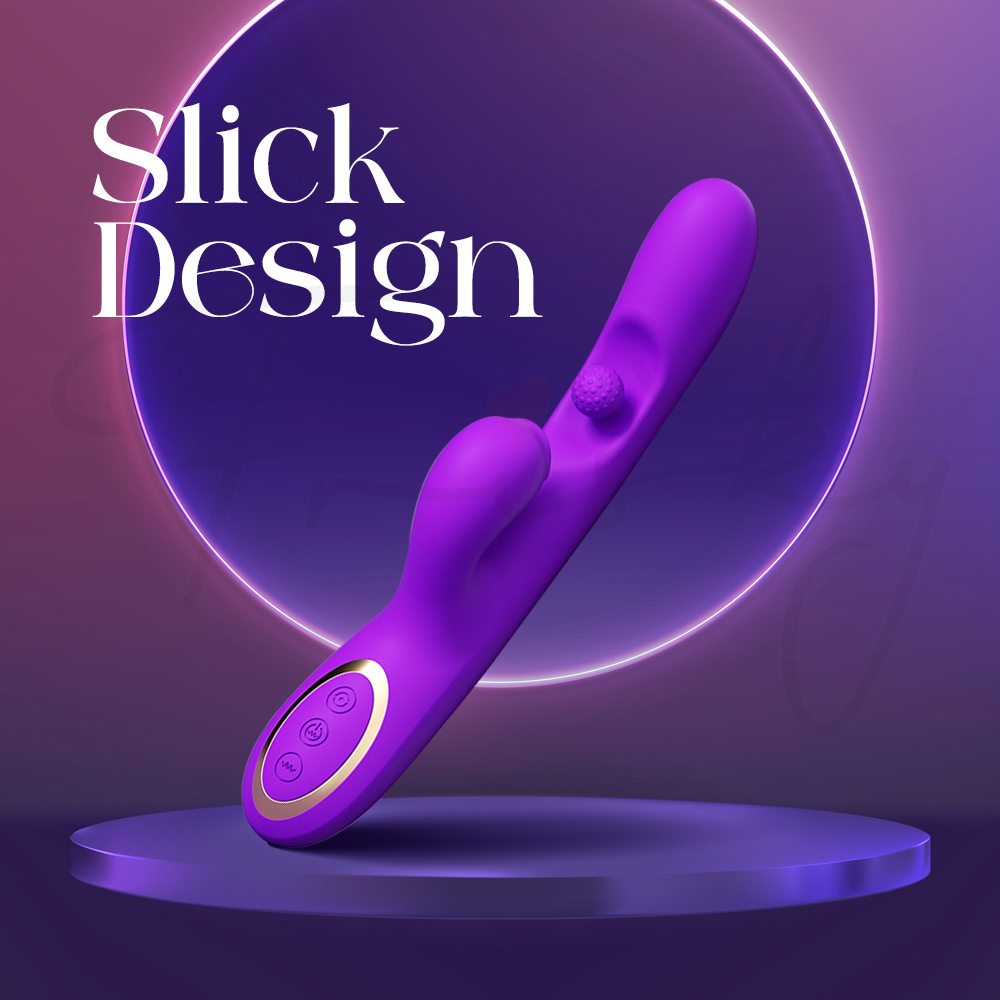 Vibrant  Allure - Spinning Ball G-Spot + Licking Vibrator, Adult Female Rechargeable Sex Toy