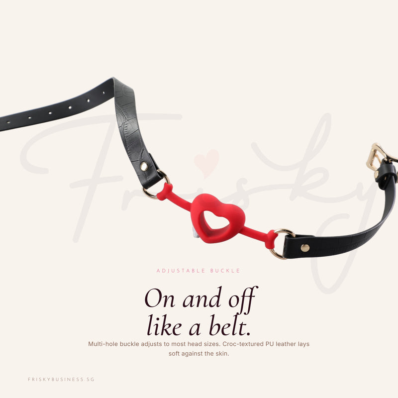 Sweetheart Open Gag — Silicone & PU Leather
