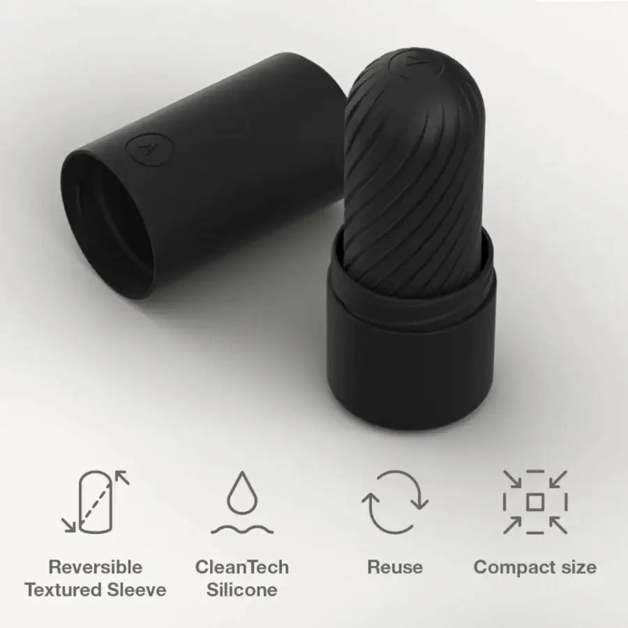 Arcwave Ghost Double Sided Pocket Masturbator - Black - Frisky Business Adult Sex Toys Shop
