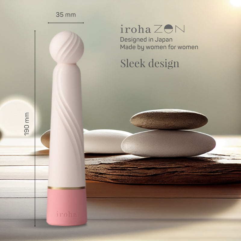 Iroha - Rin + Hisui/Momosango Mini Wand Vibrator (Milk Green)