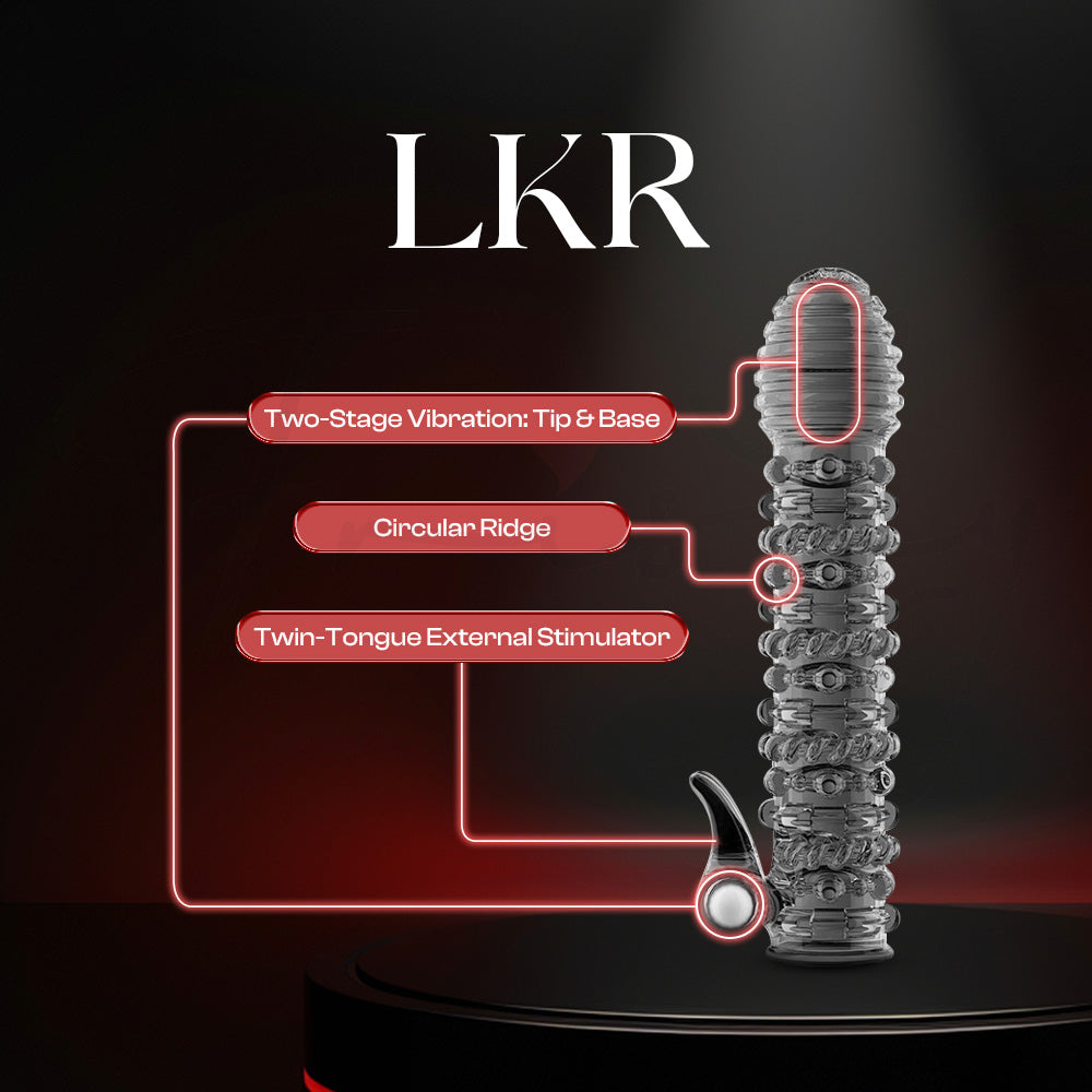 LKR sleeve with labeled texture zones and stimulation features