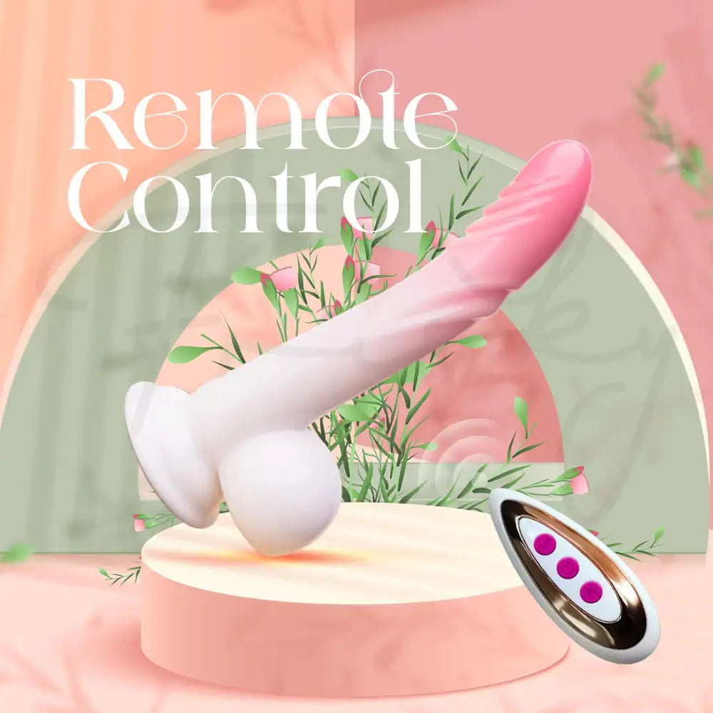 Luxe Temptation – Thrusting Dildo Vibrator With Suction Cup and Remote Control - Frisky Business Adult Sex Toys Shop