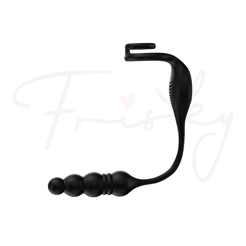 Phantom Reach rechargeable prostate massager with ergonomic handle and flexible vibrating anal beads
