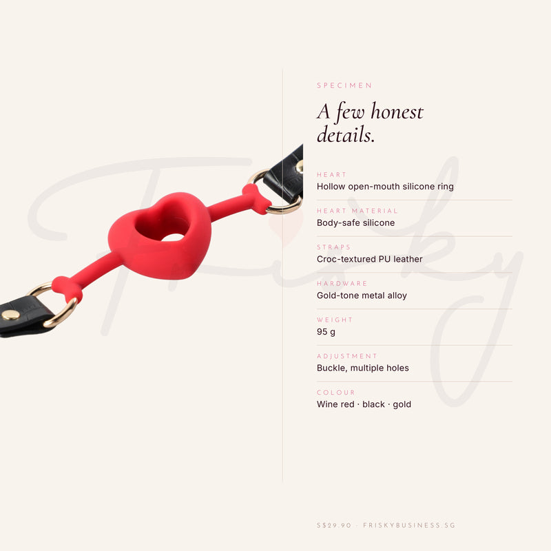Sweetheart Open Gag — Silicone & PU Leather