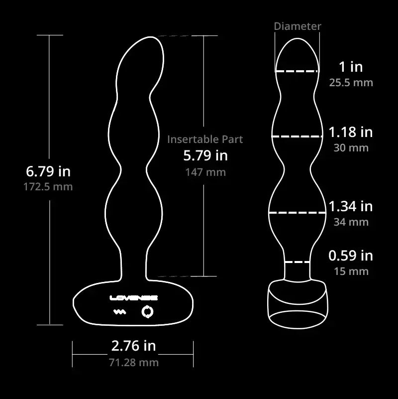 Lovense - Ridge APP-Controlled Anal Beads - Frisky Business Adult Sex Toys Shop