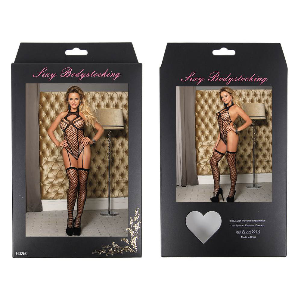 Bodystocking- 1 Pc Fishnet Black Body Stocking