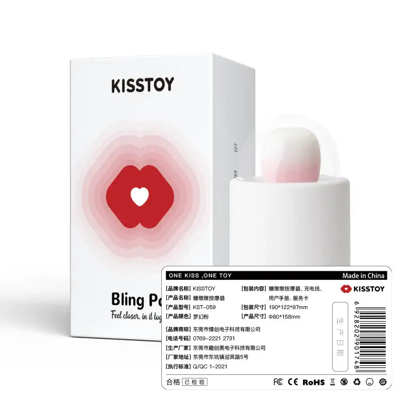KISSTOY Bling Pop Mini Pocket AV Stick Massager Adjustable Vibration Modes Customizable Intensity Singapore