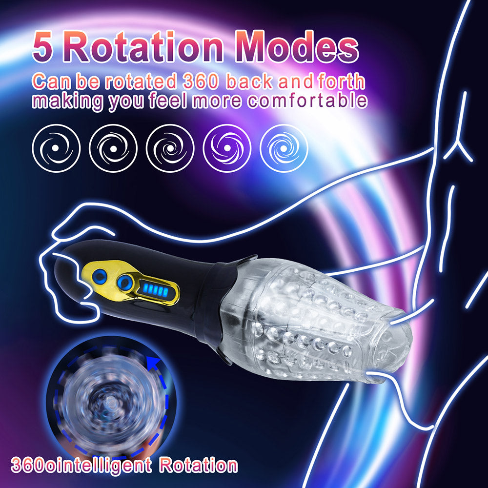 Rocket Glow - Rotating Masturbator and Penis Trainer