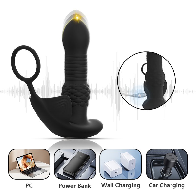 Quarter Quasar - APP Control Thrusting Prostate Massager with Cock Ring