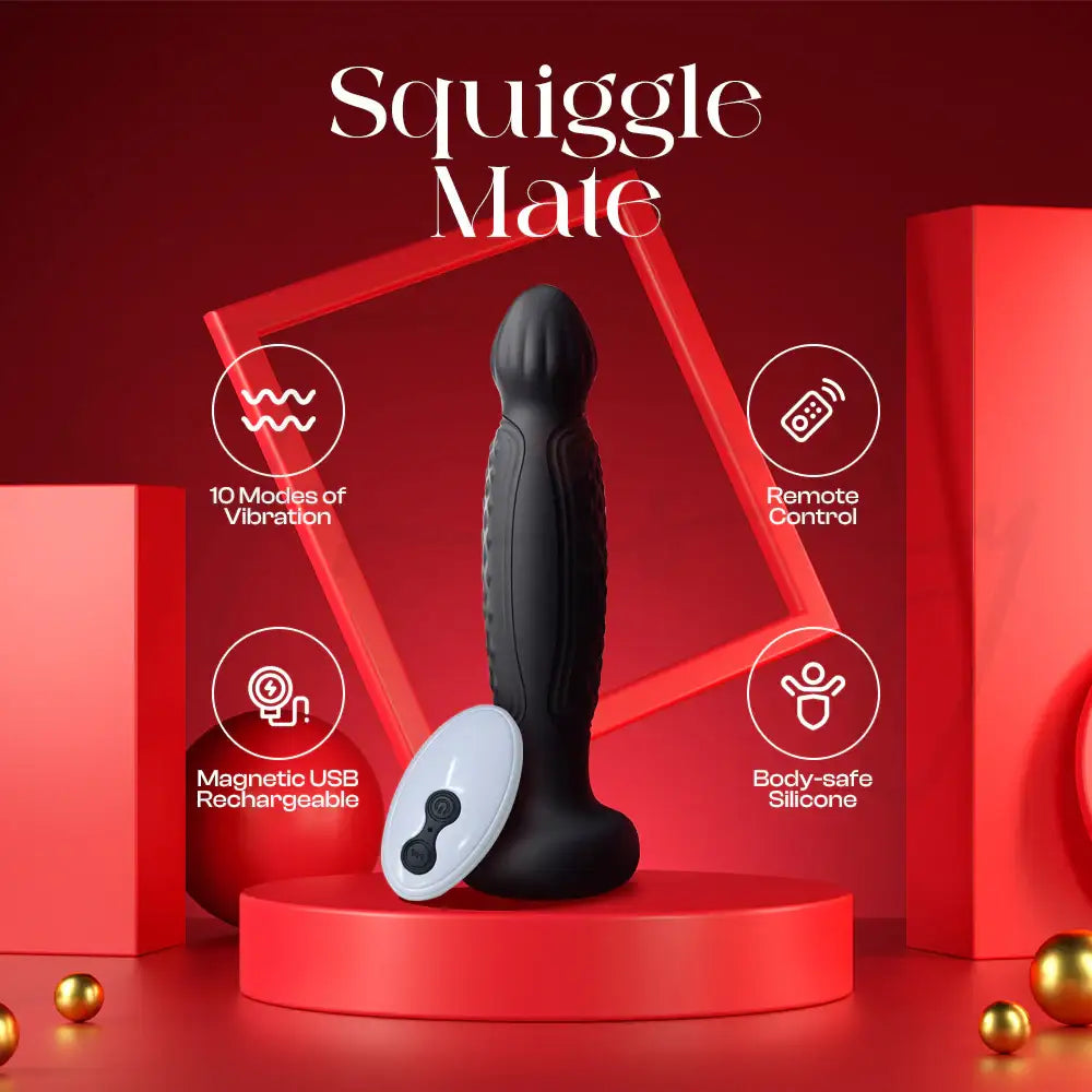 Squiggle Mate – Squirming Prostate Massager with Remote Control - Frisky Business Adult Sex Toys Shop