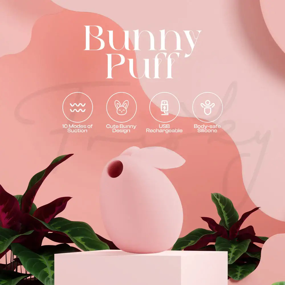 Bunny Puff – Rabbit Suction Vibrator - Frisky Business Adult Sex Toys Shop