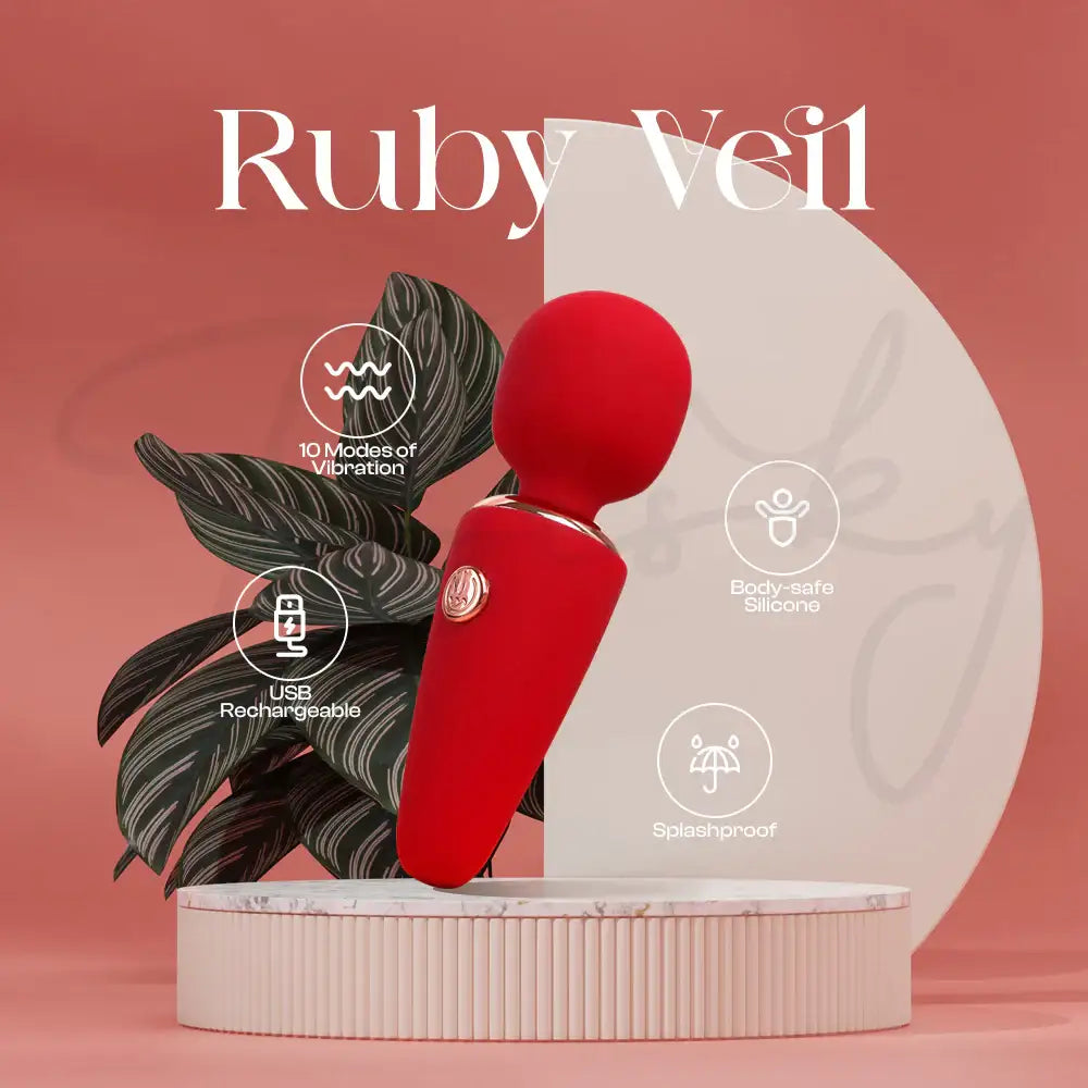 Ruby Veil – Mini AV Vibrator - Frisky Business Adult Sex Toys Shop