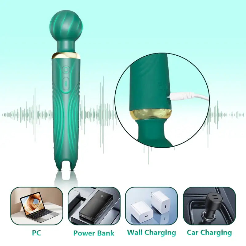 Wolfy Wild - Dual-Usage Female Wand Vibrator - Frisky Business Adult Sex Toys Shop