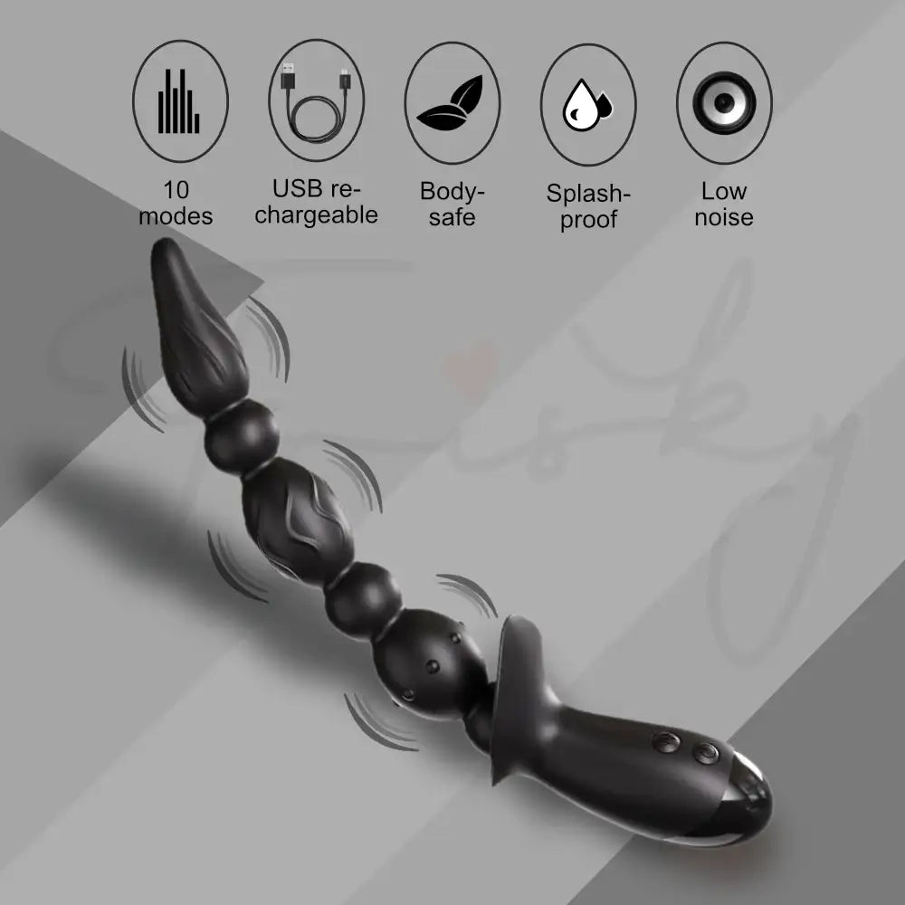 The Quake - Powerful Vibrating Beads with 3 Motors - Frisky Business Adult Sex Toys Shop