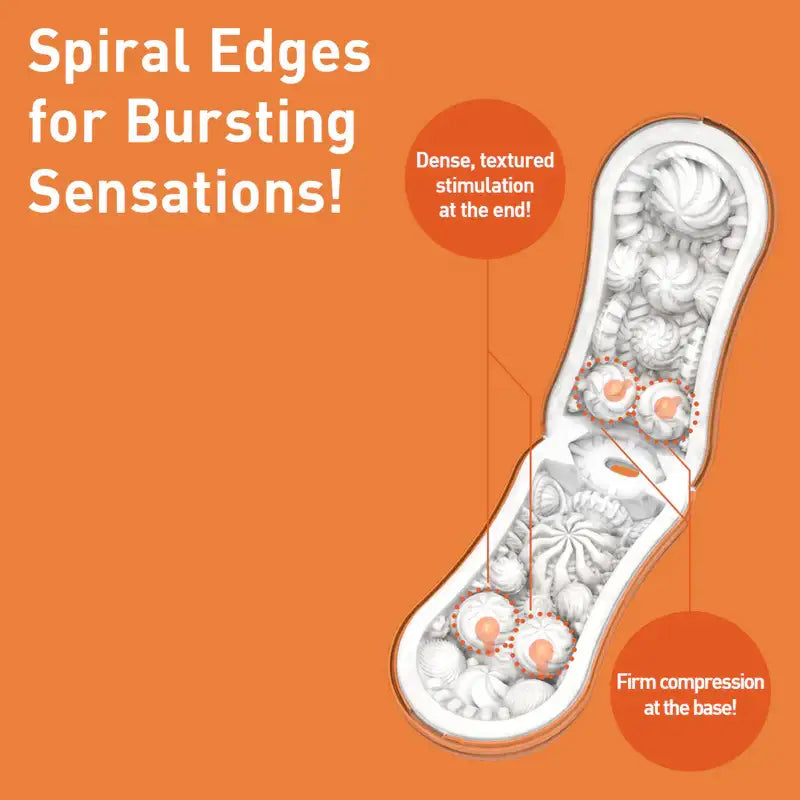 Tenga Flip Orb Sunset Orange Stylish Color Design Soft Silicone Comfortable Grip Durable Device Singapore