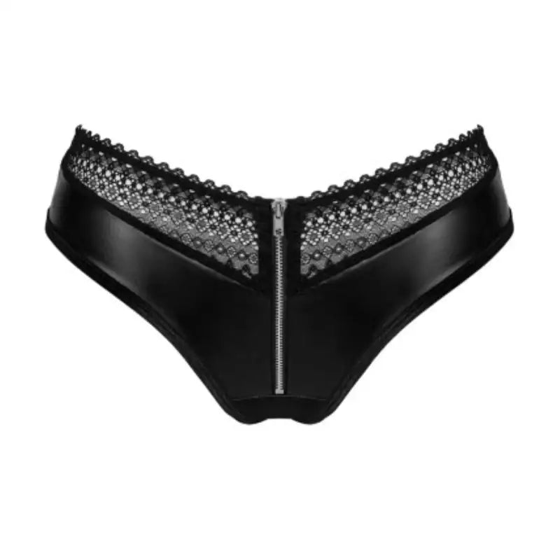 Bra Set - 2 Pcs Black Sexy Bra with Zipper Underwear - Frisky Business Adult Sex Toys Shop