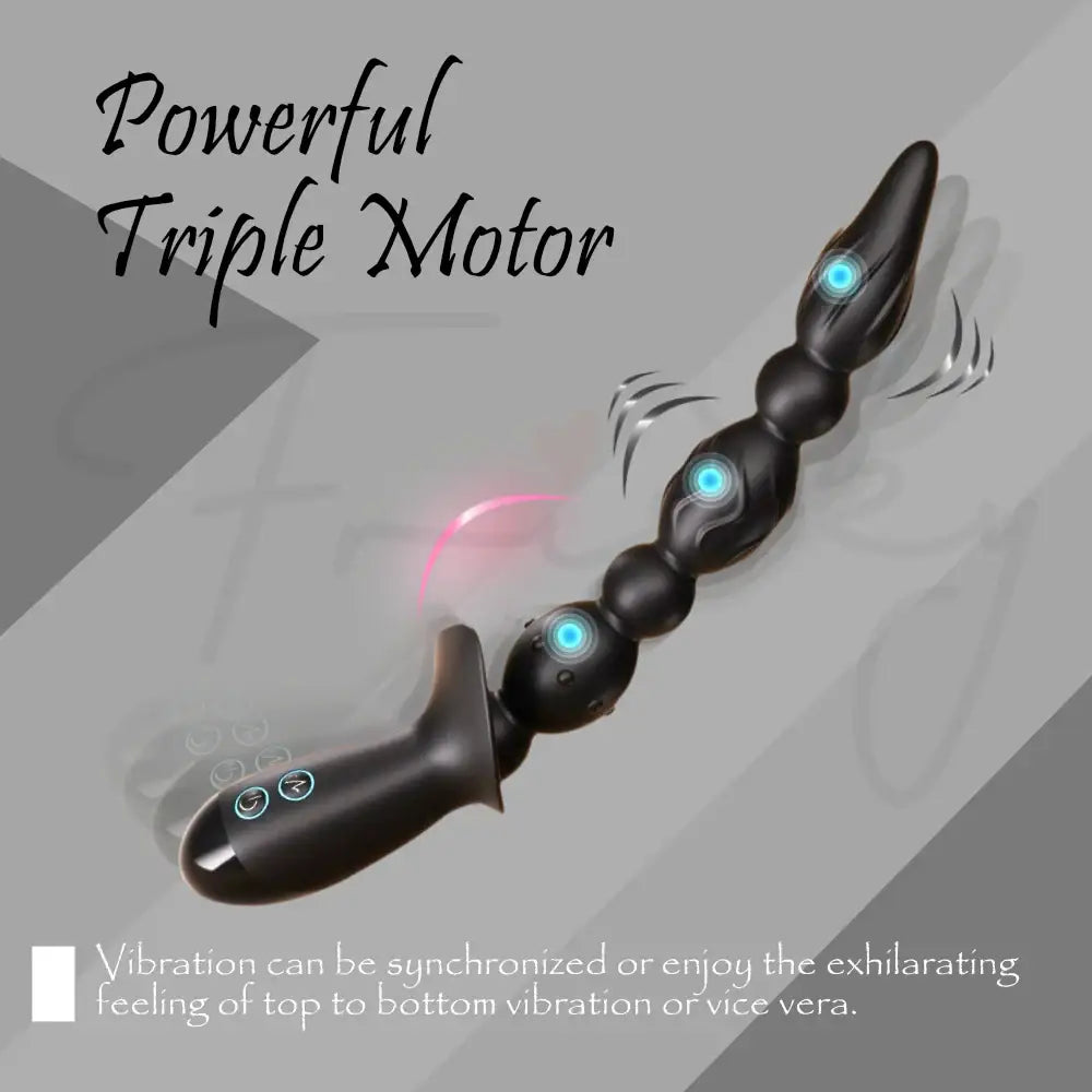 The Quake - Powerful Vibrating Beads with 3 Motors - Frisky Business Adult Sex Toys Shop