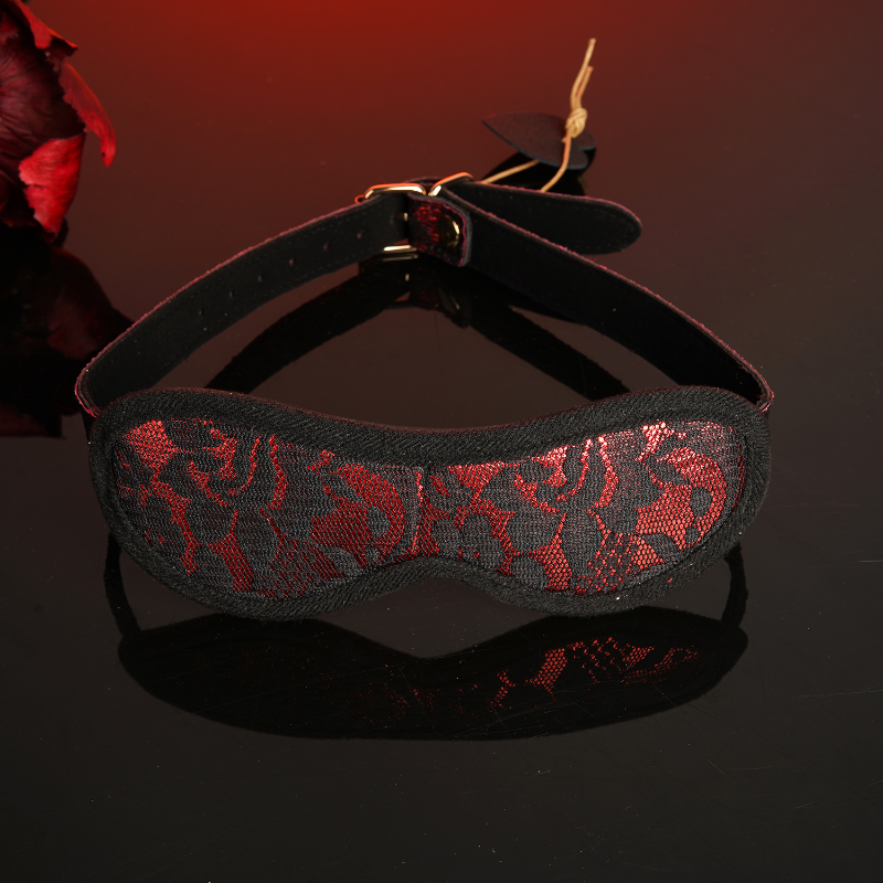 Velvet Illusion - Genuine Leather Lace Blindfold