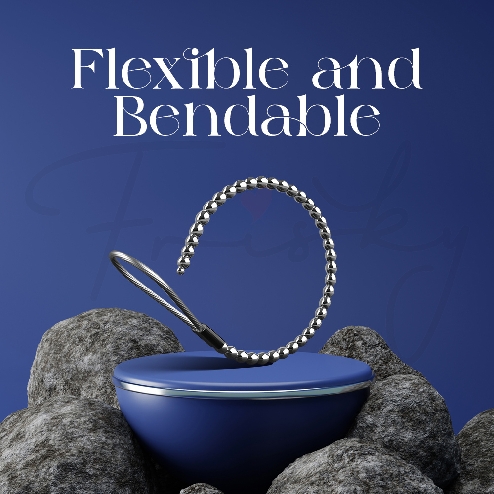 Flexible and bendable SteeloFlow urethral sound adapting to contours