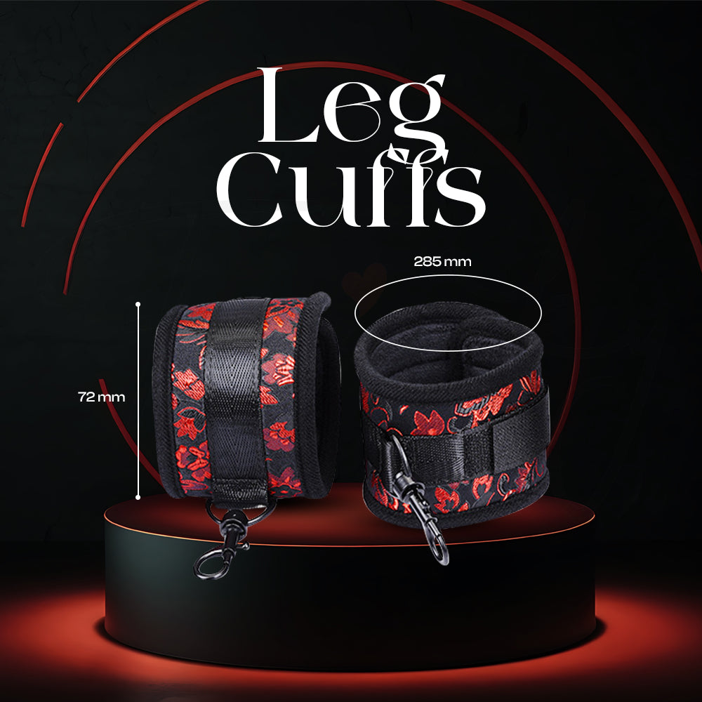 Comfortable ankle cuffs with bold print and adjustable strap design