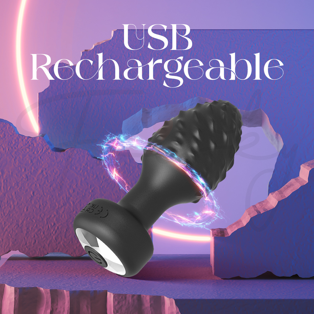 Juicy Thorn with text "USB Rechargeable."