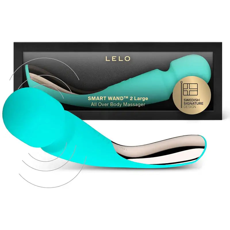 LELO Smart Wand 2 Large Aqua powerful rechargeable wand massager for deep soothing sensations Singapore