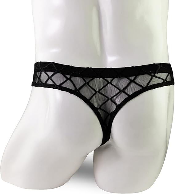 Skivvies - Black Sexy Diamond Mesh Men Underwear