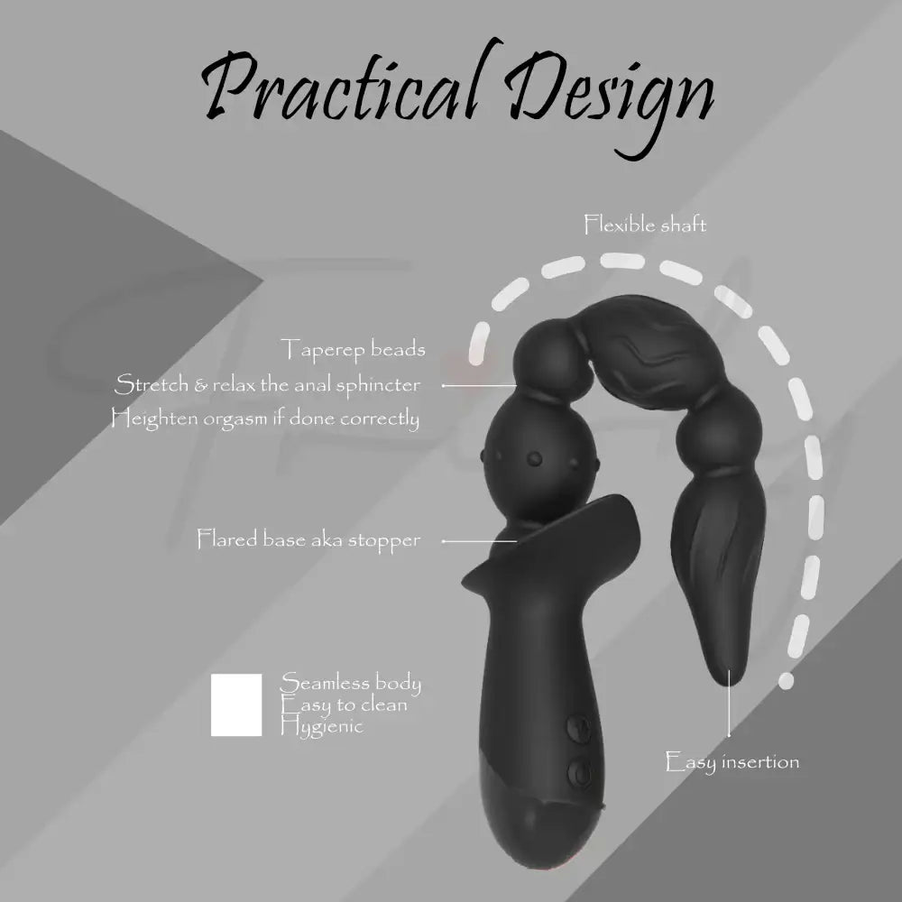The Quake - Powerful Vibrating Beads with 3 Motors - Frisky Business Adult Sex Toys Shop