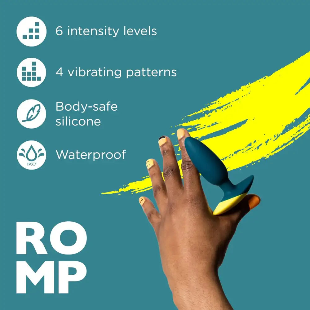 ROMP Bass Vibrating Anal Plug sleek silicone feel quiet performance tool Singapore