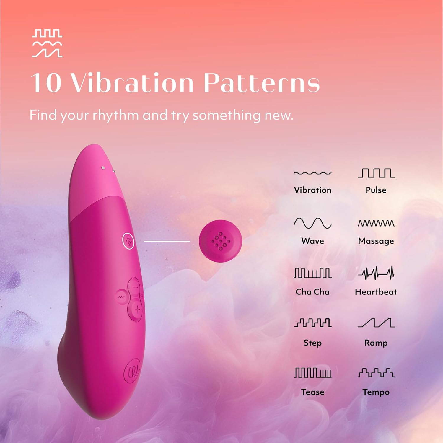 Womanizer - Enhance 2-in-1 Clitoral Stimulator - Vibrant Pink