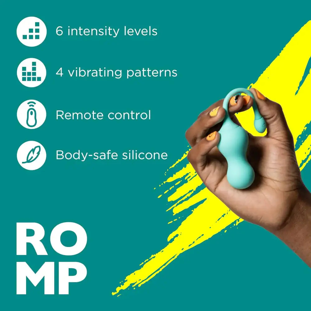 ROMP Cello Remote Controlled G‑Spot Vibrator rechargeable quiet handheld wellness device Singapore