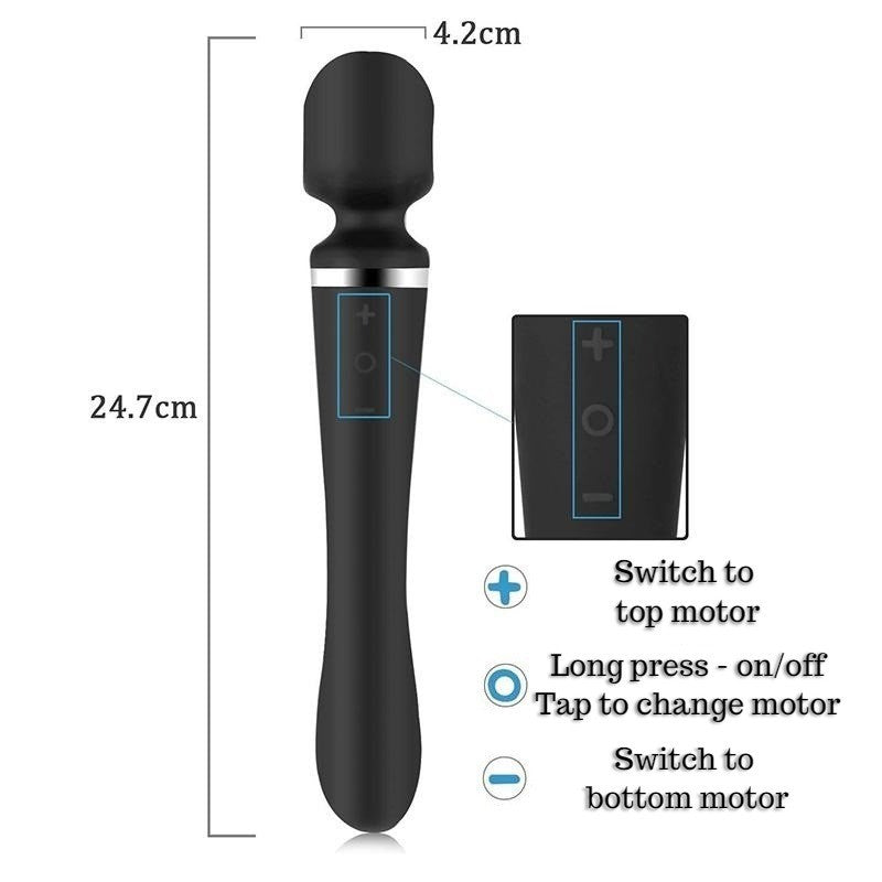 Powerful Wand Vibrator - Vibration at Both Ends