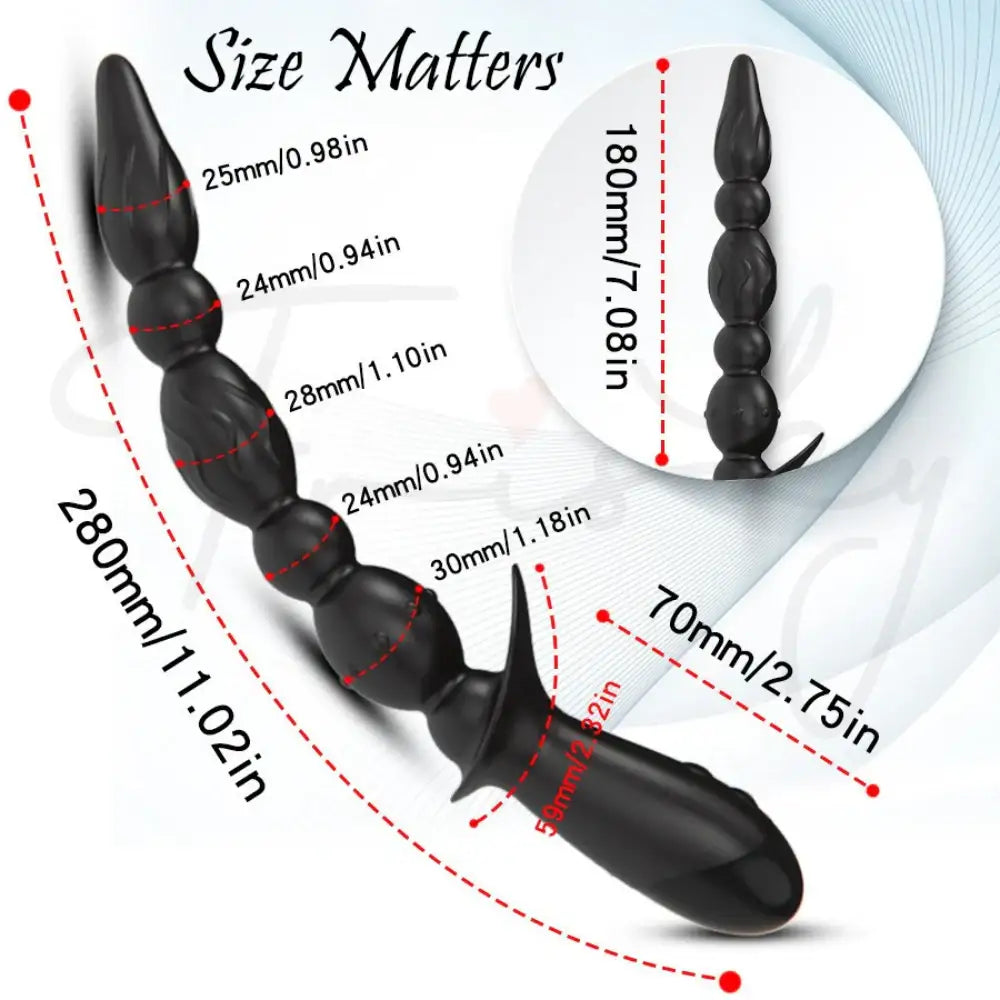The Quake - Powerful Vibrating Beads with 3 Motors - Frisky Business Adult Sex Toys Shop