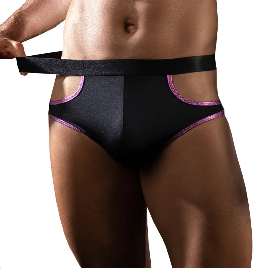 Skivvies - Black Sexy Hollow Male Underwear - Frisky Business Adult Sex Toys Shop