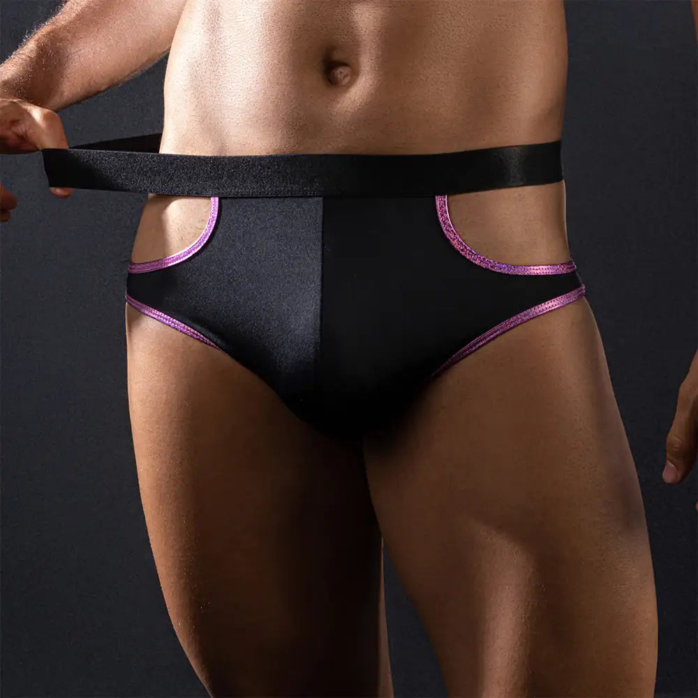 Skivvies - Black Sexy Hollow Male Underwear - Frisky Business Adult Sex Toys Shop