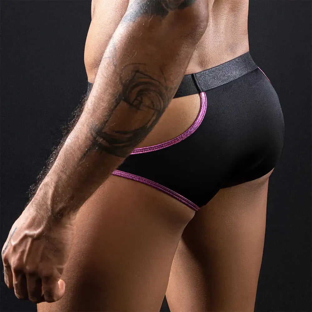 Skivvies - Black Sexy Hollow Male Underwear - Frisky Business Adult Sex Toys Shop