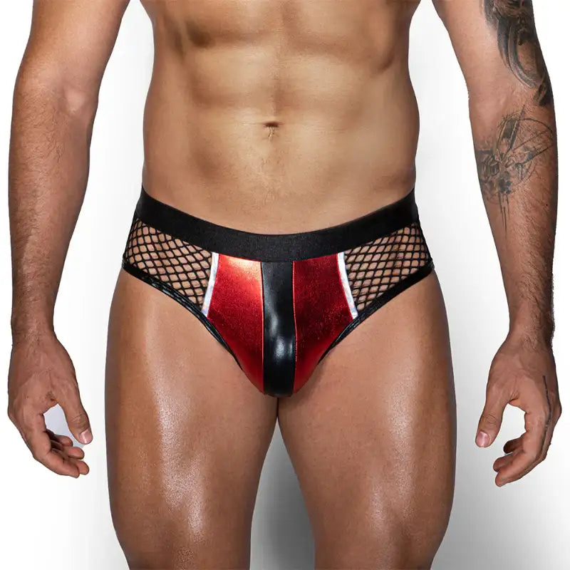 Skivvies - Black Sexy Diamond Mesh Men Underwear - Frisky Business Adult Sex Toys Shop